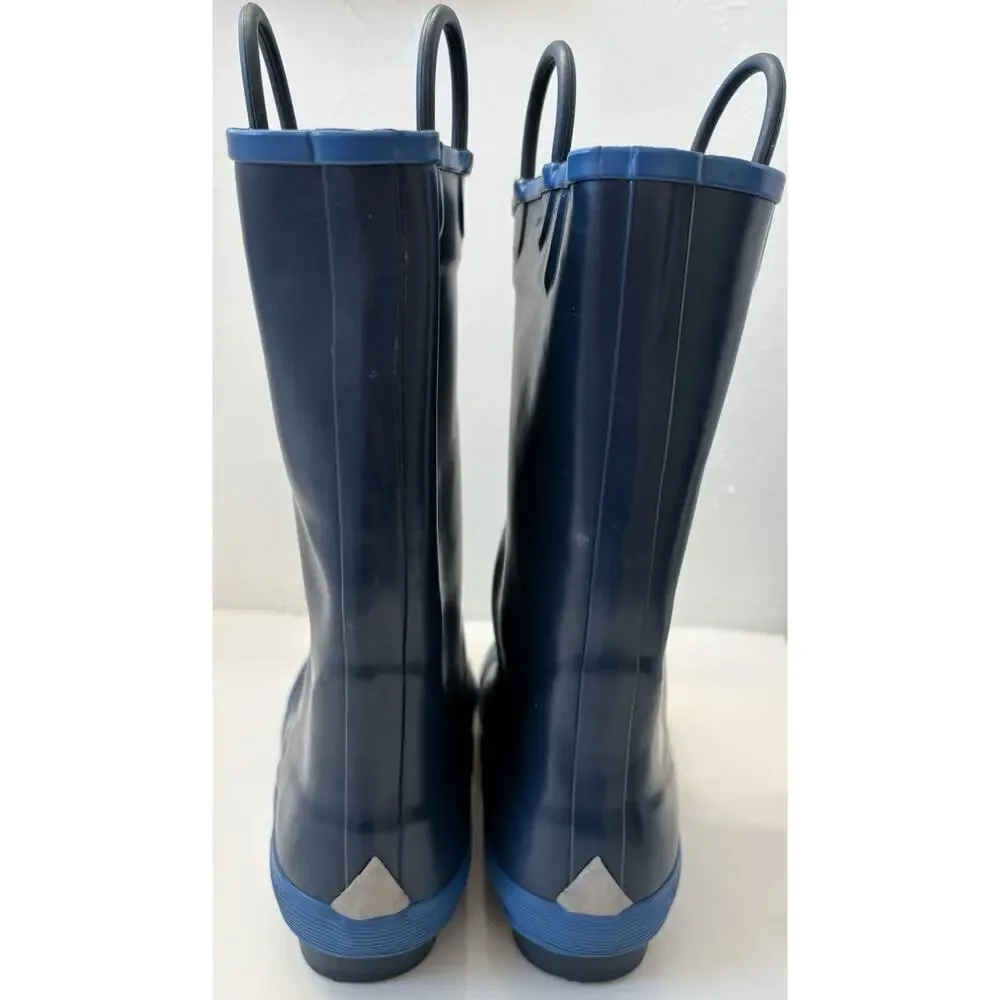 L.L.Bean Kids' Puddle Stompers Rain Boot Blue Size 3 Waterproof Outdoors
